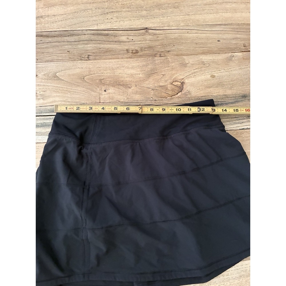Lululemon Pace Rival Skirt Sz 4 Black Mid Rise Skort Tennis Pickleball Golf - Picture 5 of 8